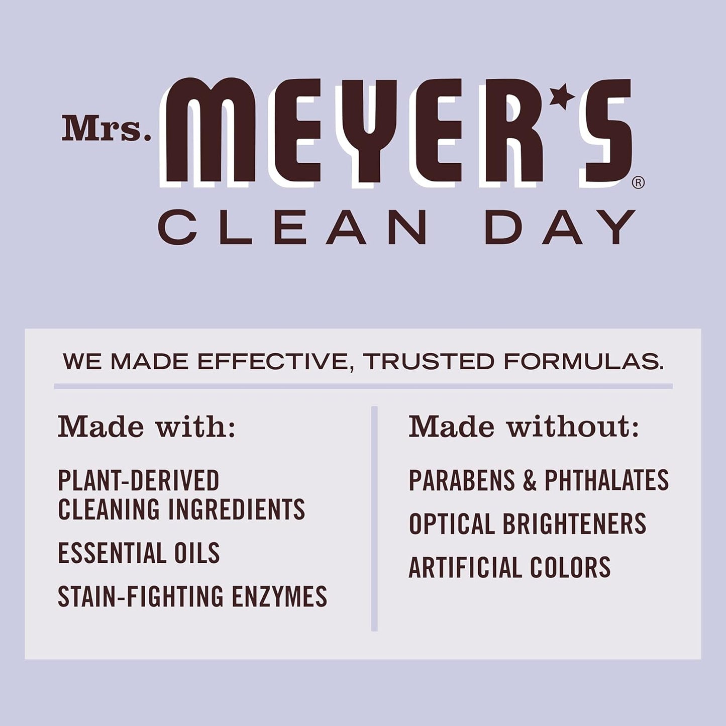 MRS. MEYER'S CLEAN DAY Liquid Laundry Detergent, Cruelty Free, Lavender Scent, 64 oz- Pack of 2