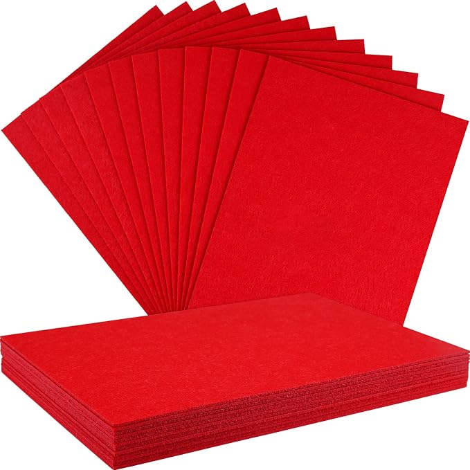 NEBURORA 12 Pcs 2mm Thick Stiff Felt Sheets