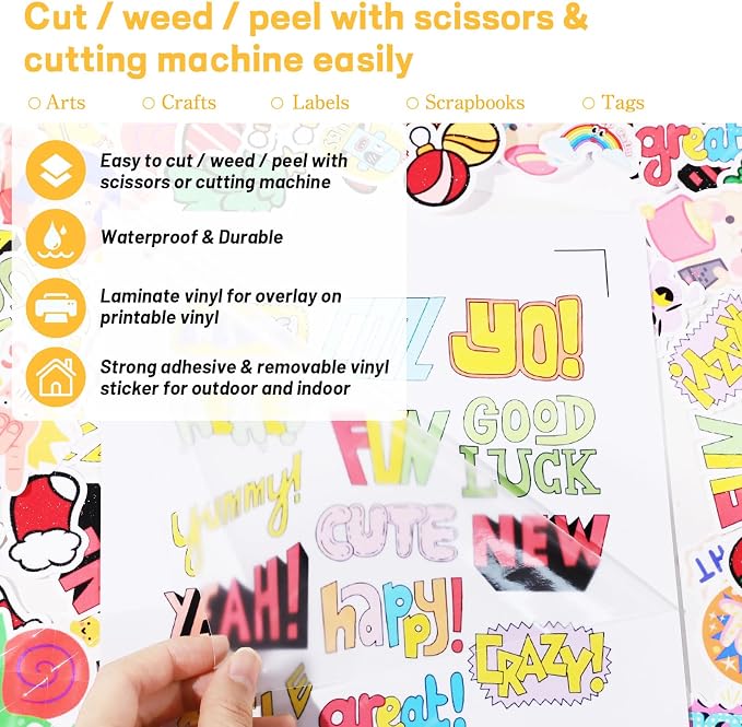 TECKWRAP Matte Laminating Sheets clear laminate sheets Sticker Paper