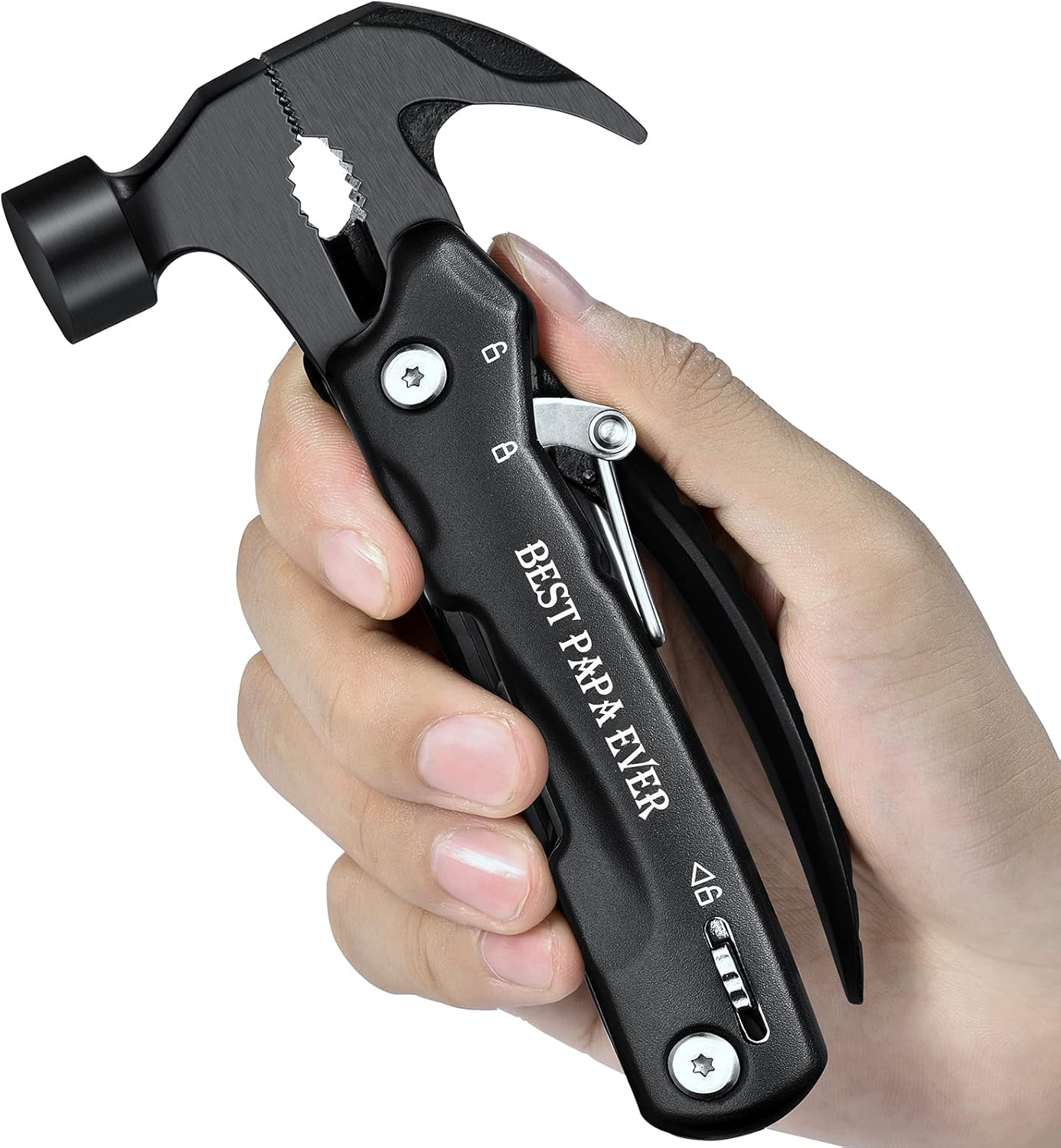 VEITORLD Papa Gifts for Christmas, All in One Tools Hammer Multitool, Gifts for Papa from Grandkids Grandchildren, Best Papa Ever Gifts, Stocking Stuffers for Men, Cool Gadgets Camping Accessories