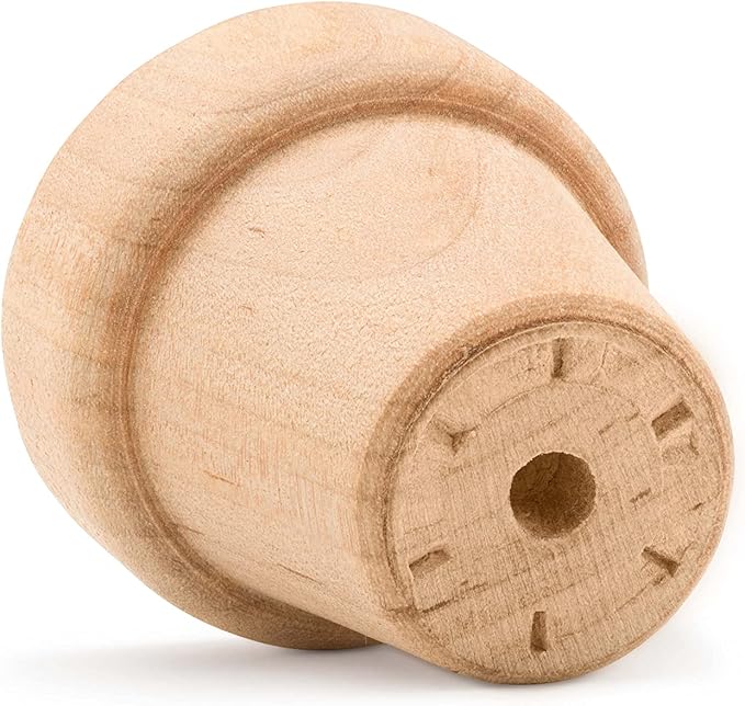 Woodpeckers Small Wooden Flower Pot 1-1/6 x 1-inch, 1 Flower Pots to Paint &