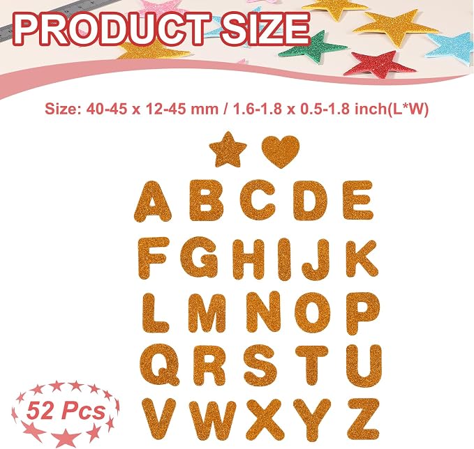 PATIKIL Alphabet Foam Stickers