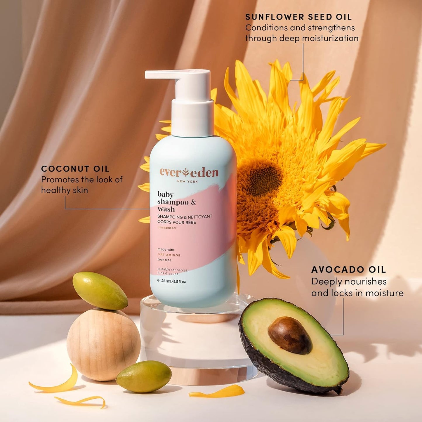 Evereden Baby Bathtime DUO: Baby Lotion for Newborn and 2-in-1 Newborn Shampoo and Body Wash Set - Soothing, Cleansing, & Hydrating Shampoo and Lotion