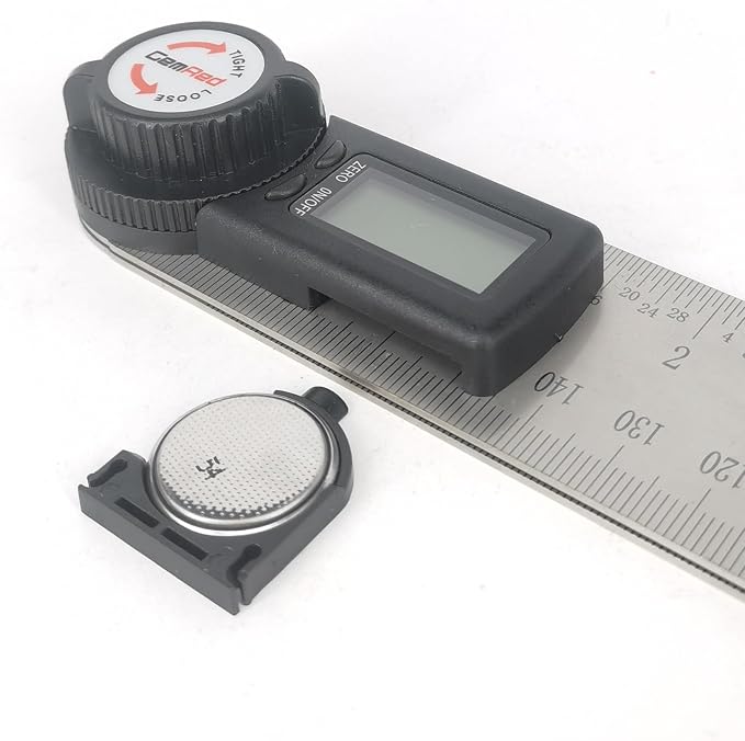 GemRed 82305 Digital Angle Finder Protractor Stainless Steel | Black Buttons