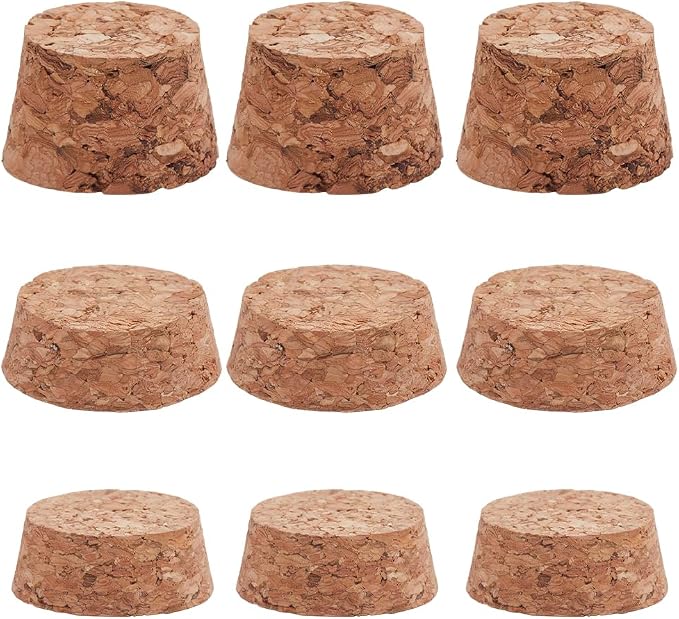 GORGECRAFT 27PCS 3 Sizes Cork Bottle Stoppers 1 to 1.2 Inch Diameter Tapered