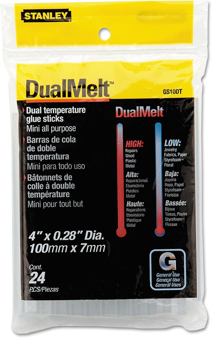 Stanley Hand Tools GS10DT Mini Dualmelt Glue Sticks 24 Count