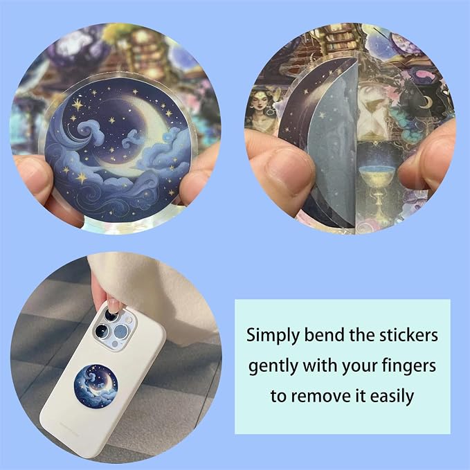 50PCS Flower and Bird Stickers PET Transparent Stickers Nature Watercolor Birds