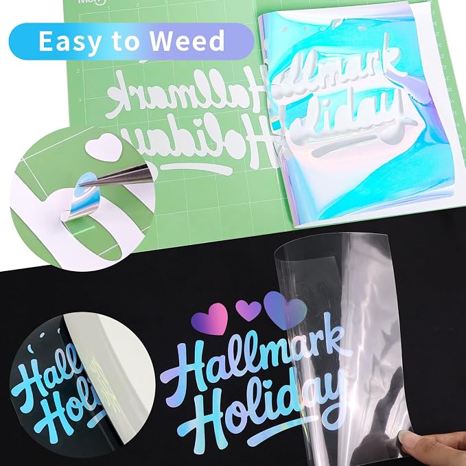 Holographic HTV Heat Transfer Vinyl, Iron on Transfers