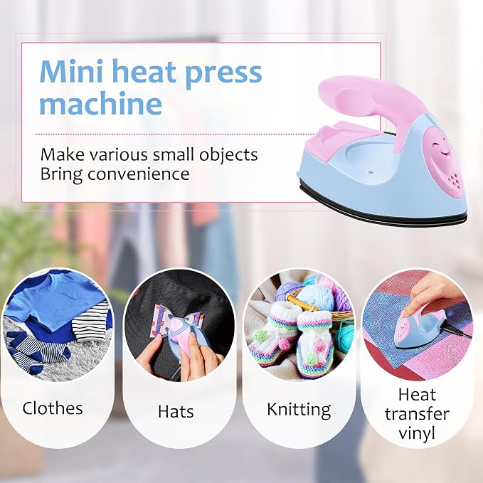 Honoson Mini Craft Iron Mini Heat Press Small Iron 3.93 x 2.36 x 2.76 in