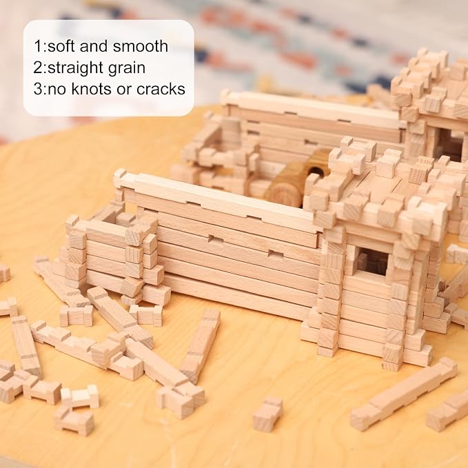 MECCANIXITY 6pcs Wood Sticks, 3/8"x 2" x 12" Rectangle Wooden Cube Wood Square
