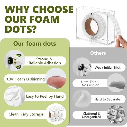 400 PCS 1mm Double Sided Foam Dots