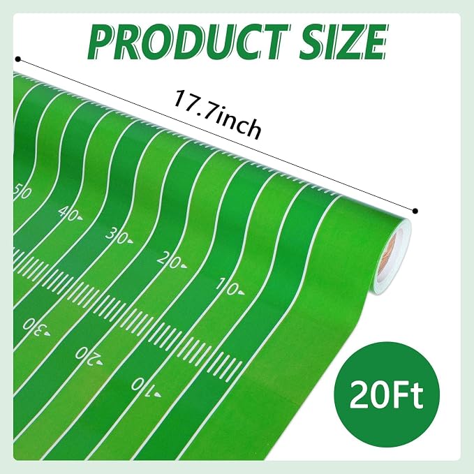 Qyeahkj Football Field Paper Roll Sports Bulletin Board Background Paper Fade