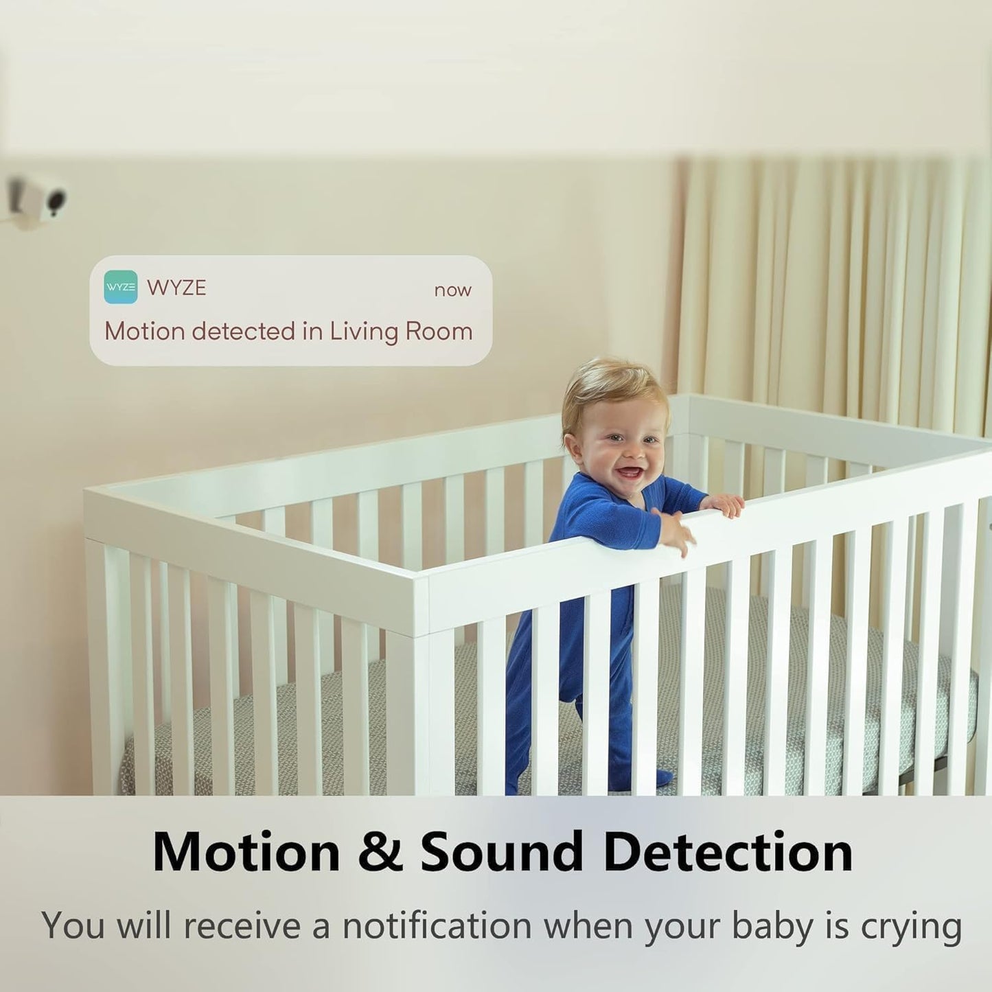 Cam V3 Smart Home Security Camera, Indoor/Outdoor Use, IP65-Rated 1080p Plug-in, Color Night Vision, Motion Detection, Two Way Audio, Compatible with Alexa, Google Assistant, Cam V3+128GB SD Card