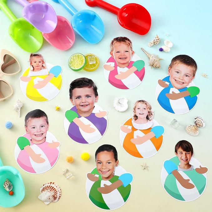 gisgfim 80Pcs Summer Cutouts Beach Ball Decorations Bulletin Board Pool Ball
