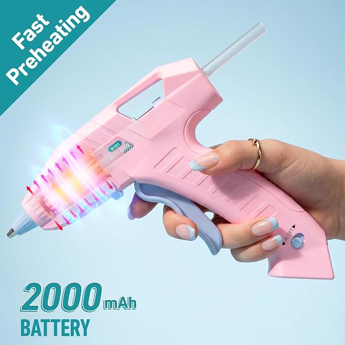 Cordless Hot Glue Gun, 20W Hot Glue Gun
