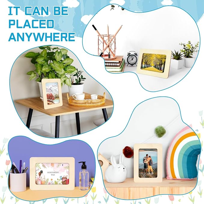 VOKOY 35 Pack Wooden Picture Frames