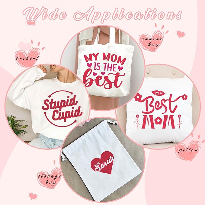 Tintnut Raspberry Red Heat Transfer Vinyl, easy cut & weed, stretch washable