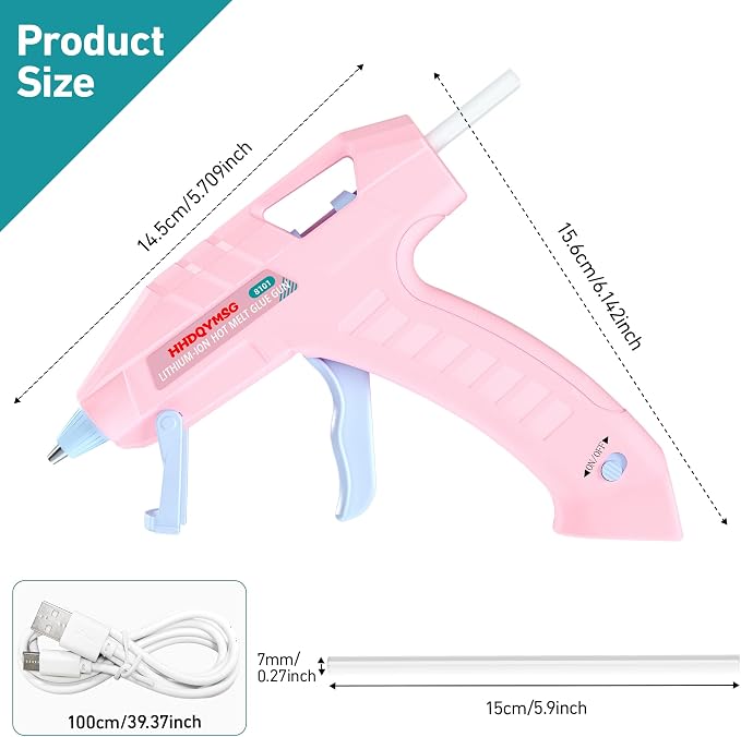 Cordless Hot Glue Gun, 20W Hot Glue Gun