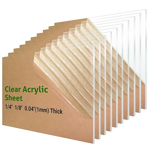 5 Pieces 11 x 14” Clear Acrylic Sheet Plexiglass