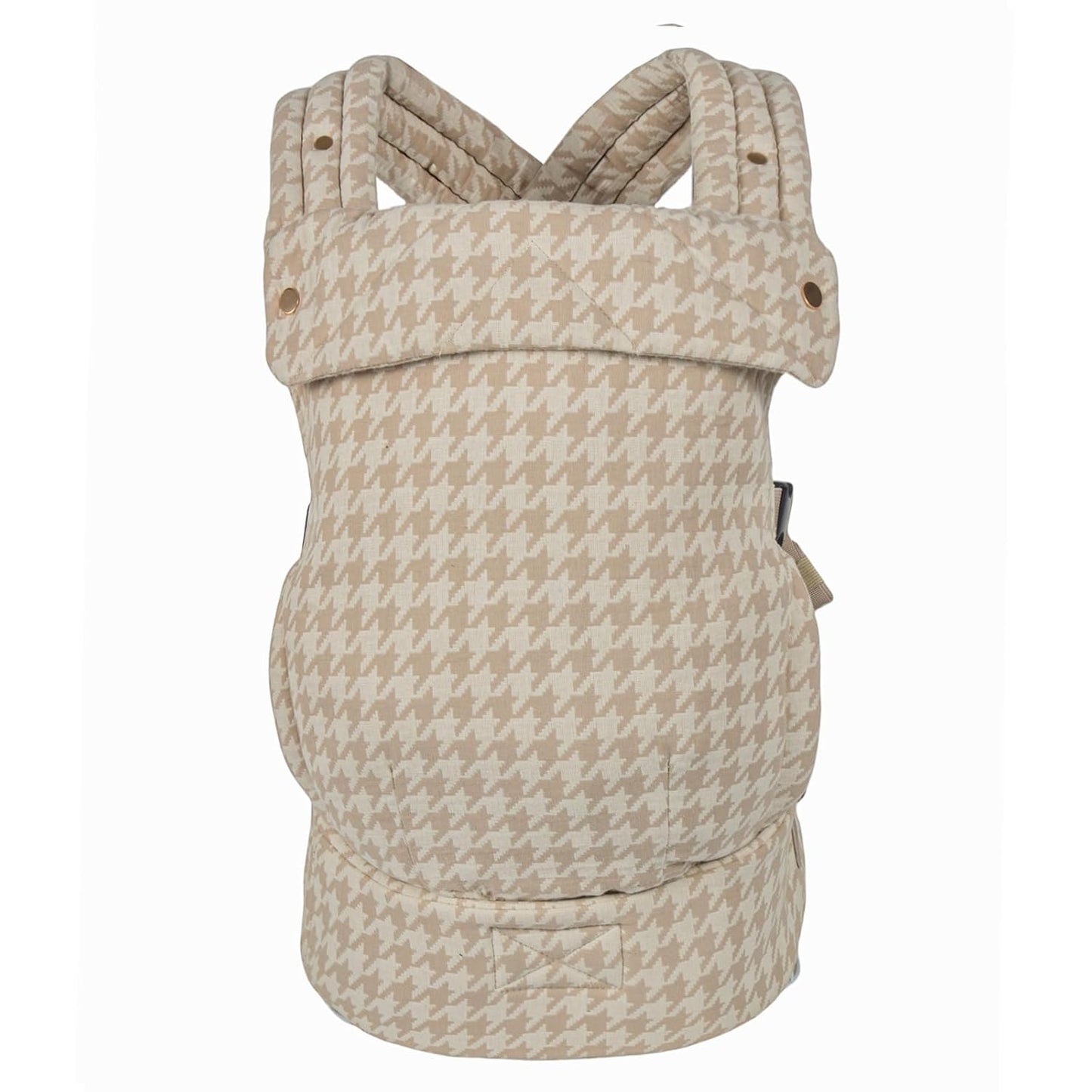 Baby Carrier for Newborns to Toddlers, 2025 Upgraded Houndstooth Adjustable Soft Cotton Linen Carrier, 4-in -1 Lightweight Front and Back Ergonomic Baby Holder Carrier