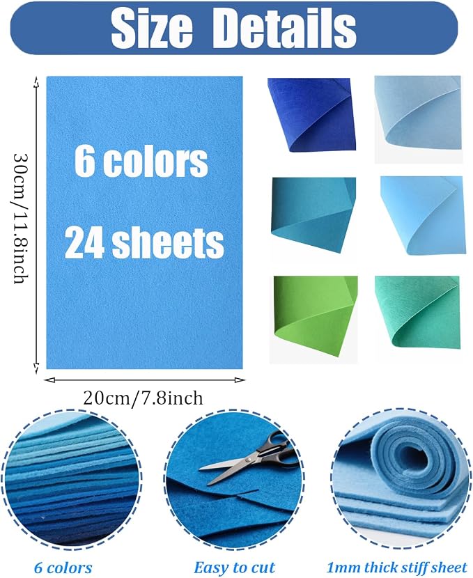 Blue Stiff Felt Sheets for Craftes