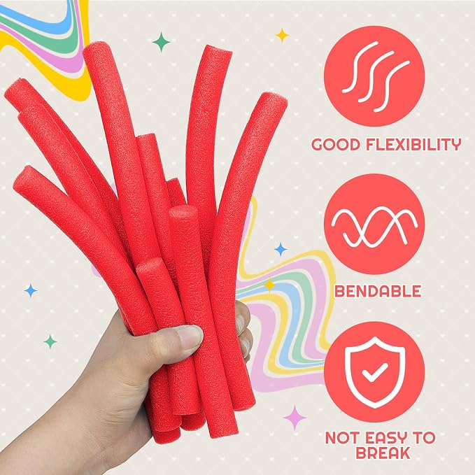 Frienda 5/8 Inch x 40 Ft Red Foam Noodles