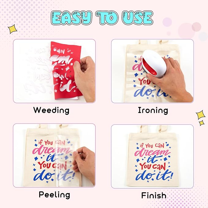 Tintnut Teaberry Color Heat Transfer Vinyl, easy cut & weed, stretch washable