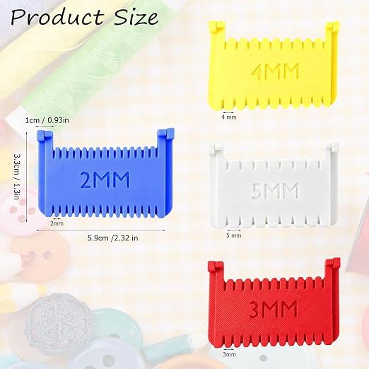 Hand Quilting Gauge Sewing Templates, Edge Ruler, 2mm/3mm/4mm/5mm