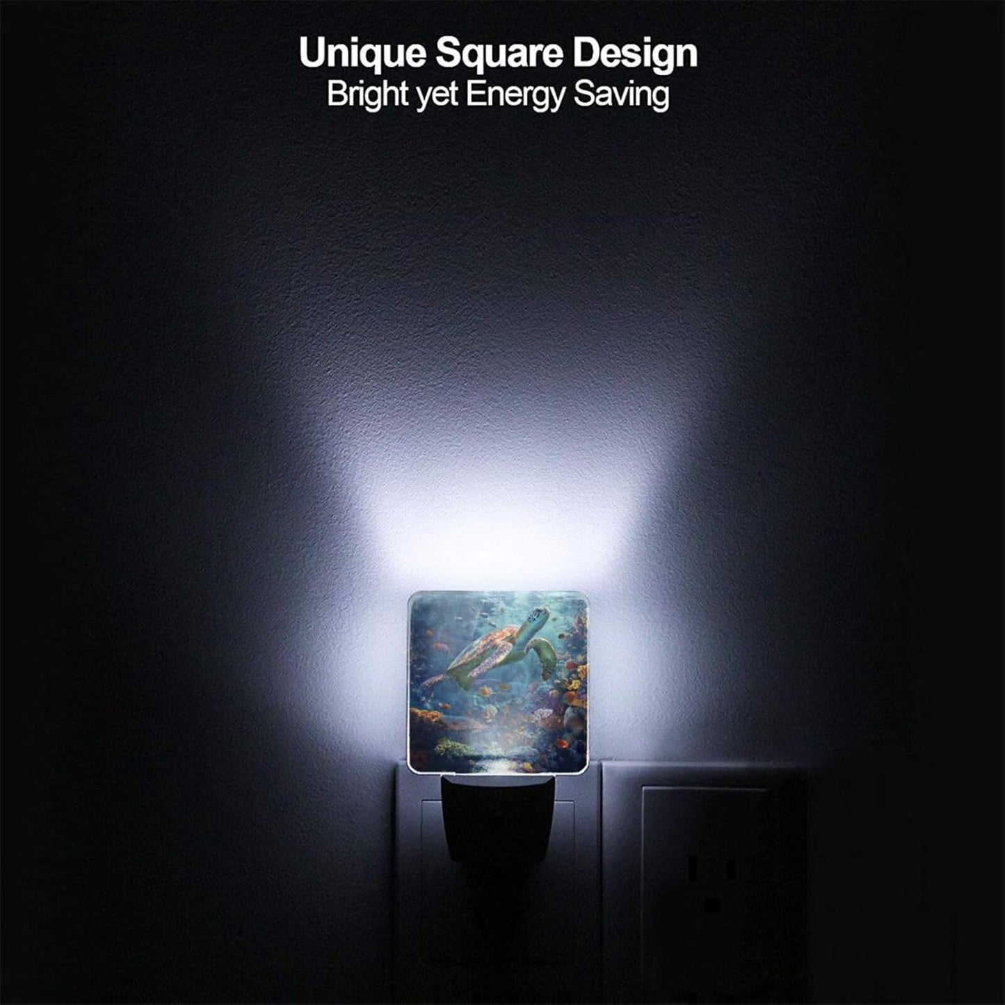 Led Night Light, Sea Turtle Decorative Plug in Nightlights,with Smart Auto Dusk to Dawn Night Light for Bedroom, Kitchen, Nursery, Bathroom