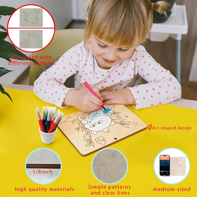10pcs Wooden Ornaments to Paint