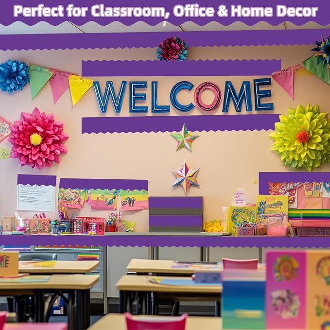 6 Rolls 196.8 Ft Bulletin Board Borders
