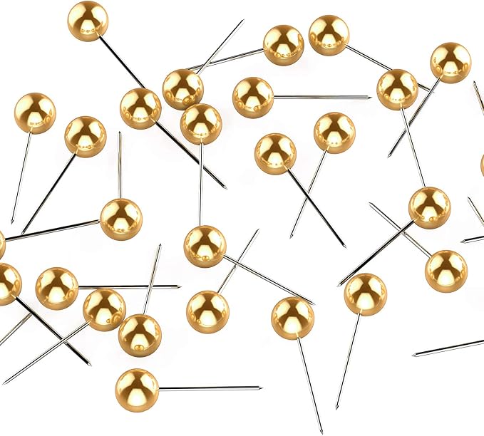 WILLBOND 500 Pack Map Push Pins Map Tacks Small Round Head Push Pins Thumb Tacks