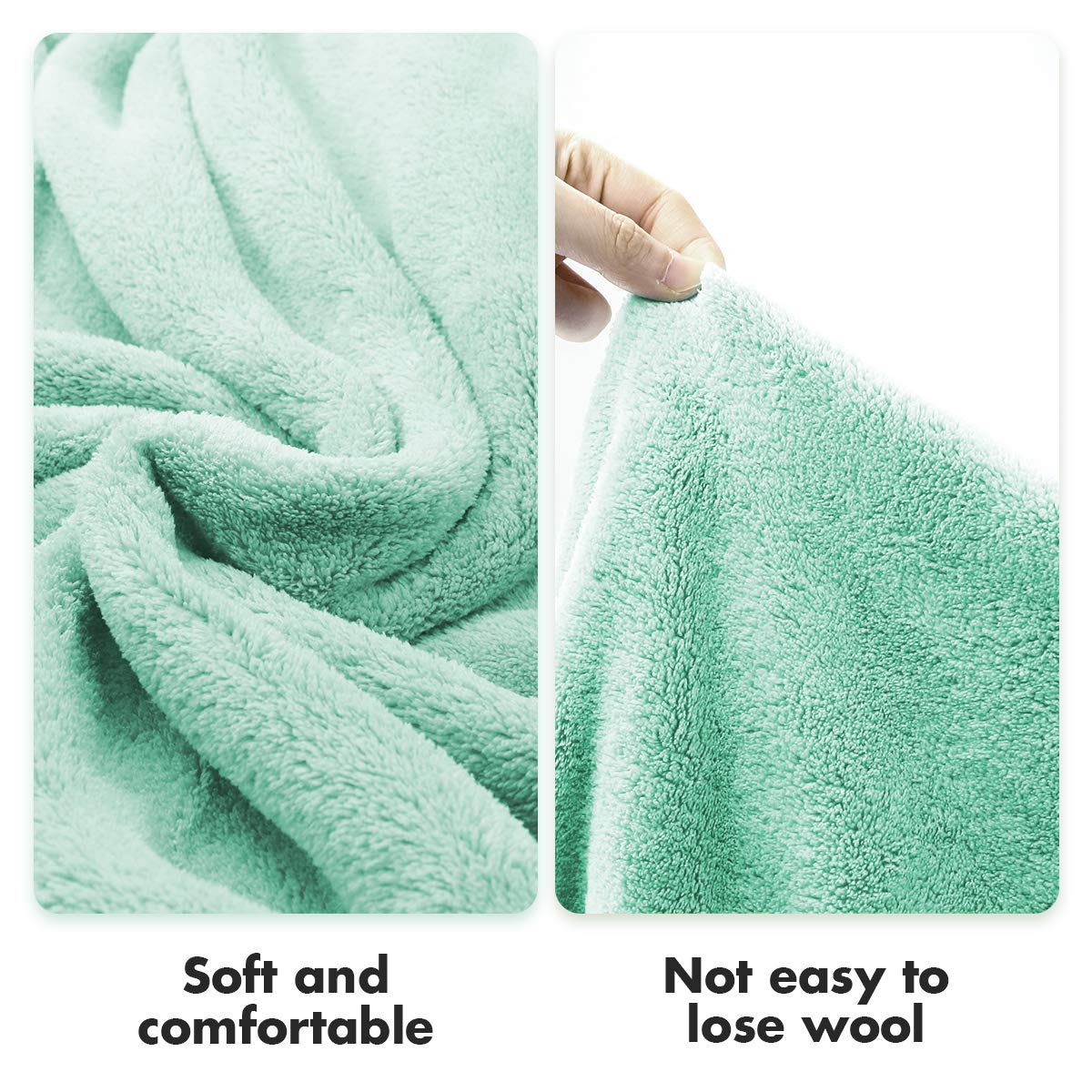 ROMASA Toddler Hooded Bath Towel Ultra Soft Towel Highly Absorbent Bathrobe Blanket for Boys Girls- 27.5" x 55"(Green Shark-Shape)