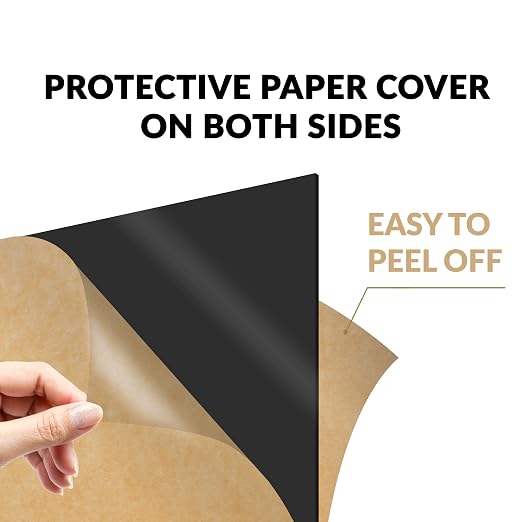 SimbaLux Acrylic Sheet Black Opaque Cast 12” x 12” 1/8” Thick, 2 Pack | Square