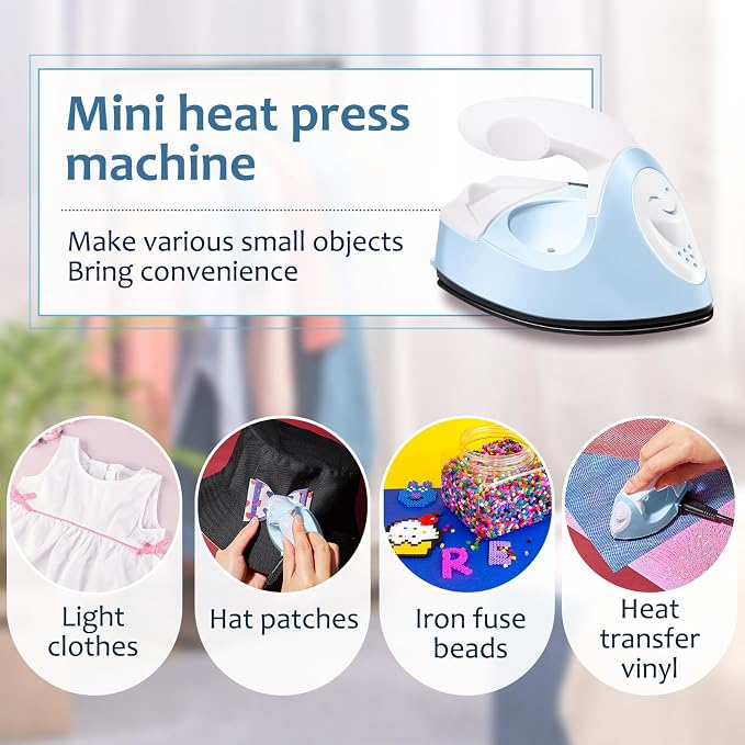 Honoson Mini Craft Iron Mini Heat Press Small Iron 3.93 x 2.36 x 2.76 in