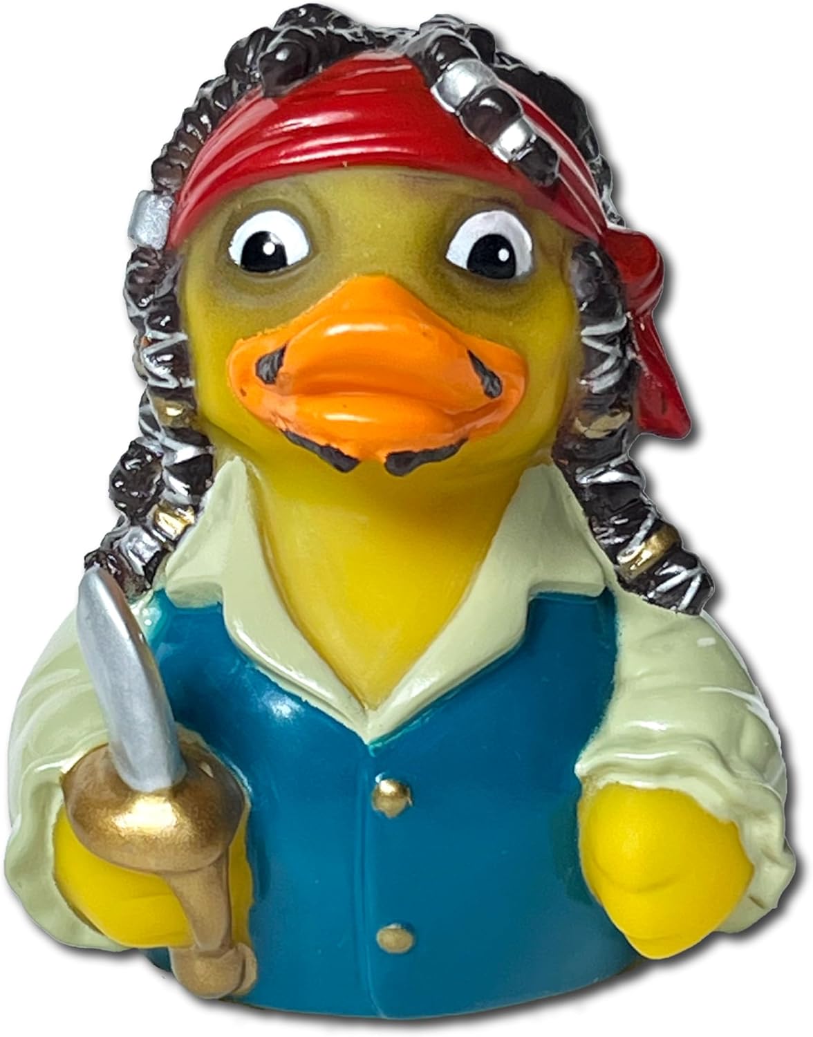 CelebriDucks - Captain Quack Mallard - Pirates of The Quackibbean - Floating Rubber Ducks - Collectible Bath Toys Gift for Kids & Adults of All Ages