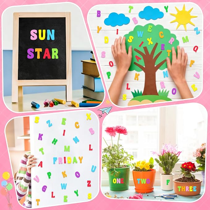 Letter Stickers, 3D Self-Adhesive Alphabet Stickers