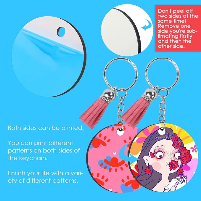 HTVRONT Sublimation Keychain Blanks