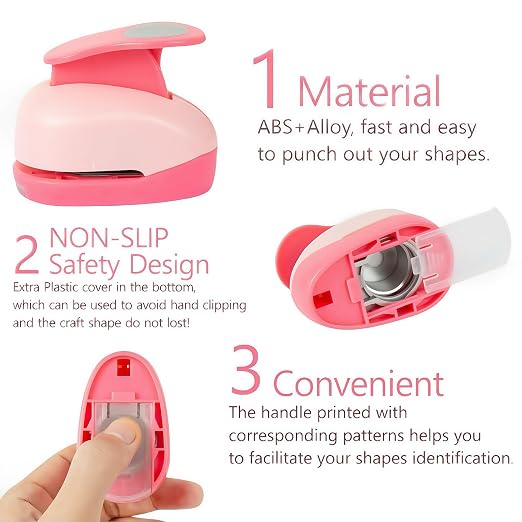 QIQQIKIN Circle Paper Punch, 1 Inch, Hole Puncher, Craft Tool