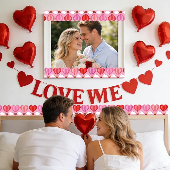 69 Ft Valentine’s Day Heart Hot Air Balloon Bulletin Board Border Love is in