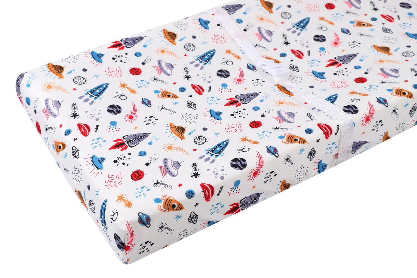 Changing Pad Cover Set 3 Pack Jersey Knit Ultra Soft for Baby Boys Girls Rocket Satellite/Car/Bus