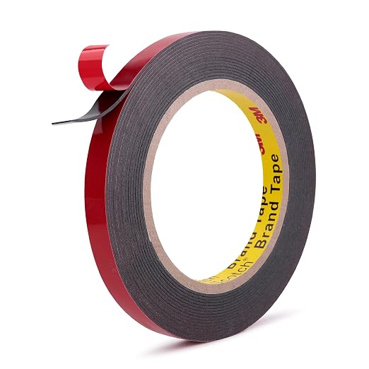 3M Automotive Acrylic Plus Tape, 0.39" x 18Ft, Dark Gray | Double Sided Tape