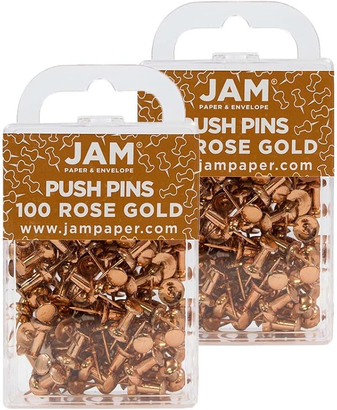 JAM PAPER Colorful Push Pins