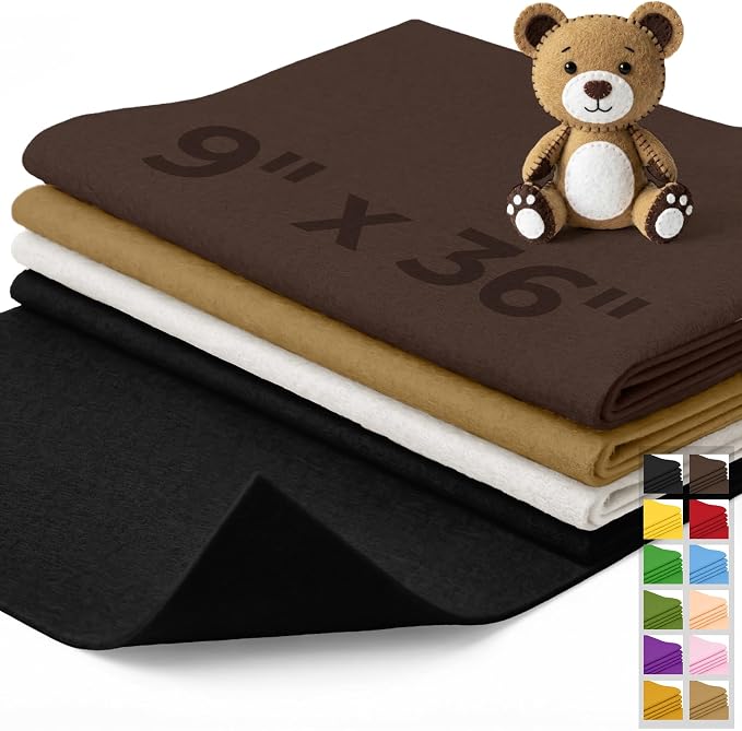 IONTACH 9" X 36" Soft Felt Sheets 1.6mm Thick | Acrylic Felt Fabric