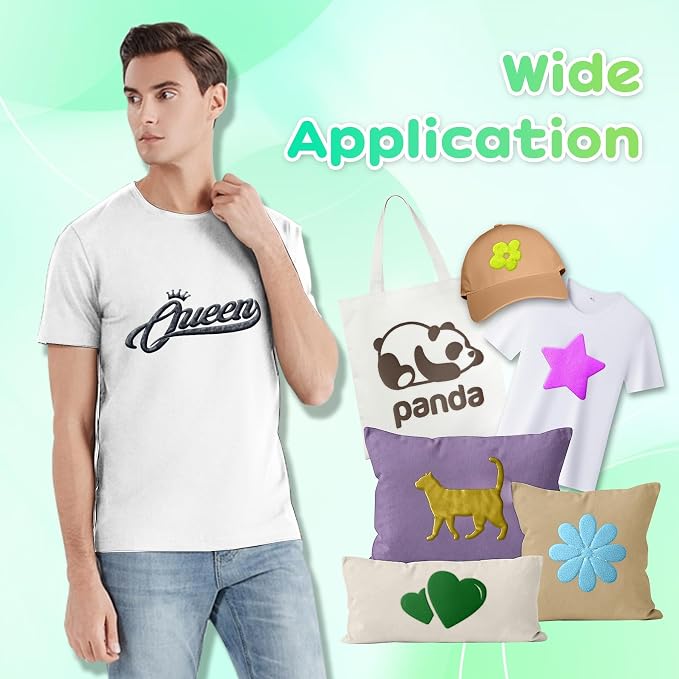 Aoder Green Puff Vinyl Heat Transfer, Puffs Iron On Vinyl