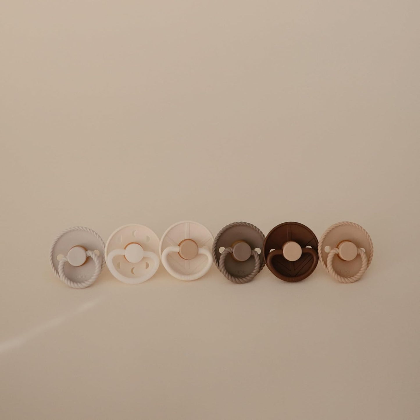 FRIGG SilkySoft Silicone Baby Pacifier 6-Pack Earthy Wonder | Made in Denmark | BPA-Free (6-18 Months)