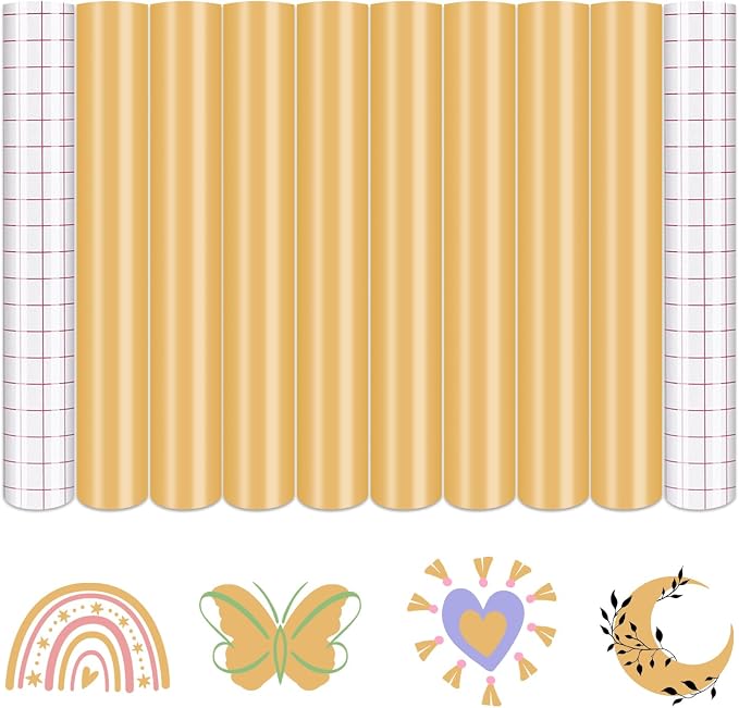 Tintnut Boho Permanent Vinyl 8 Sheets 12''x10'' Champagne Adhesive Vinyl |