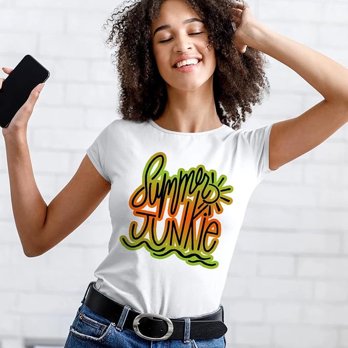 Tintnut Orange Green Gradient Heat Transfer Vinyl, Ombre pattern PU HTV Sheets