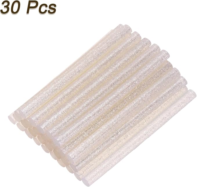 uxcell 30pcs 7mm x 100mm Mini Hot Glue Sticks