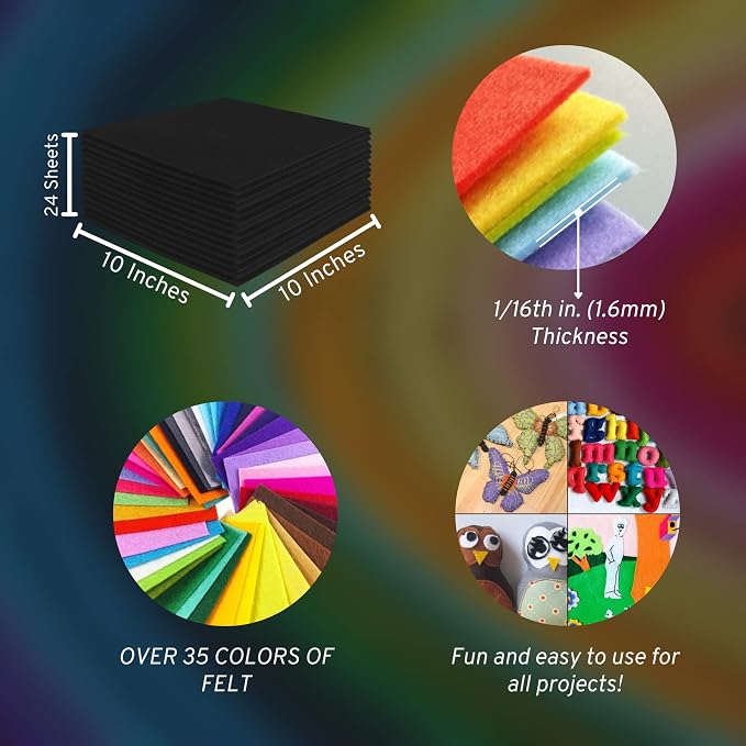 FabricLA Acrylic Felt Sheets for Crafts